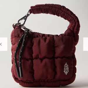 Free People Burgundy Quilted Bag